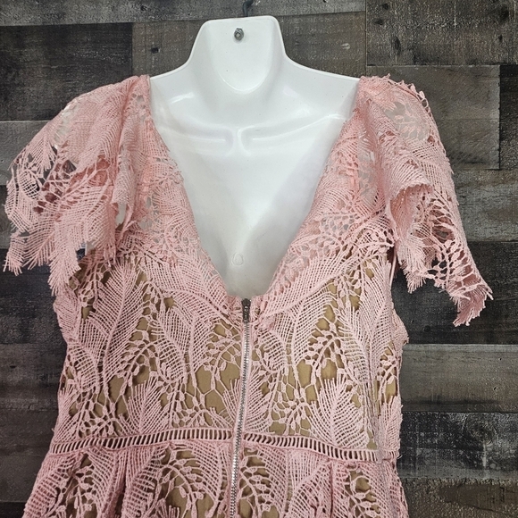 Motherhood Maternity Pink Lace Dress L - Picture 8 of 10